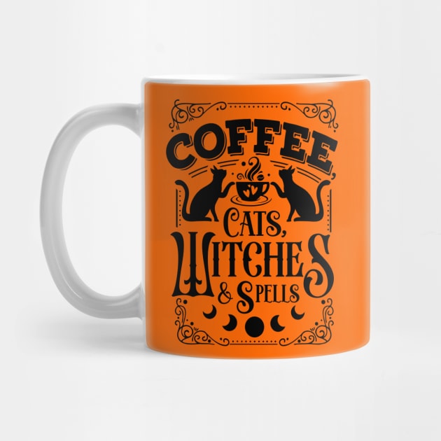 Coffee cats witches by Myartstor 